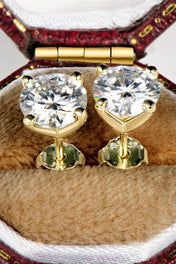 1 Carat Total Moissanite Stud Earrings