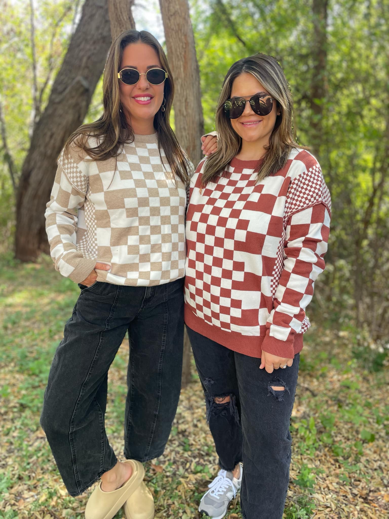 All Checkered Out Sweater in Four Colors - PREORDER