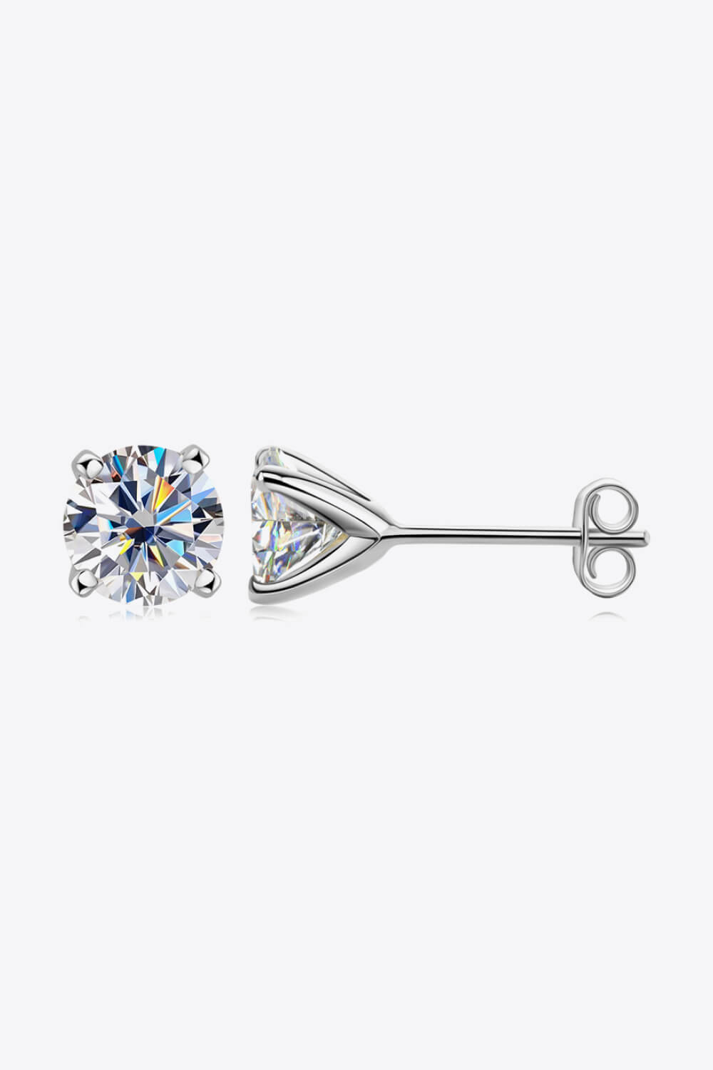 1 Carat Total Moissanite Stud Earrings