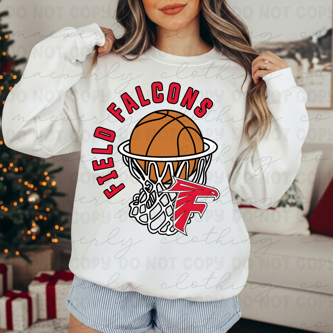 Field Falcons Bold Basketball Tee/Crewneck