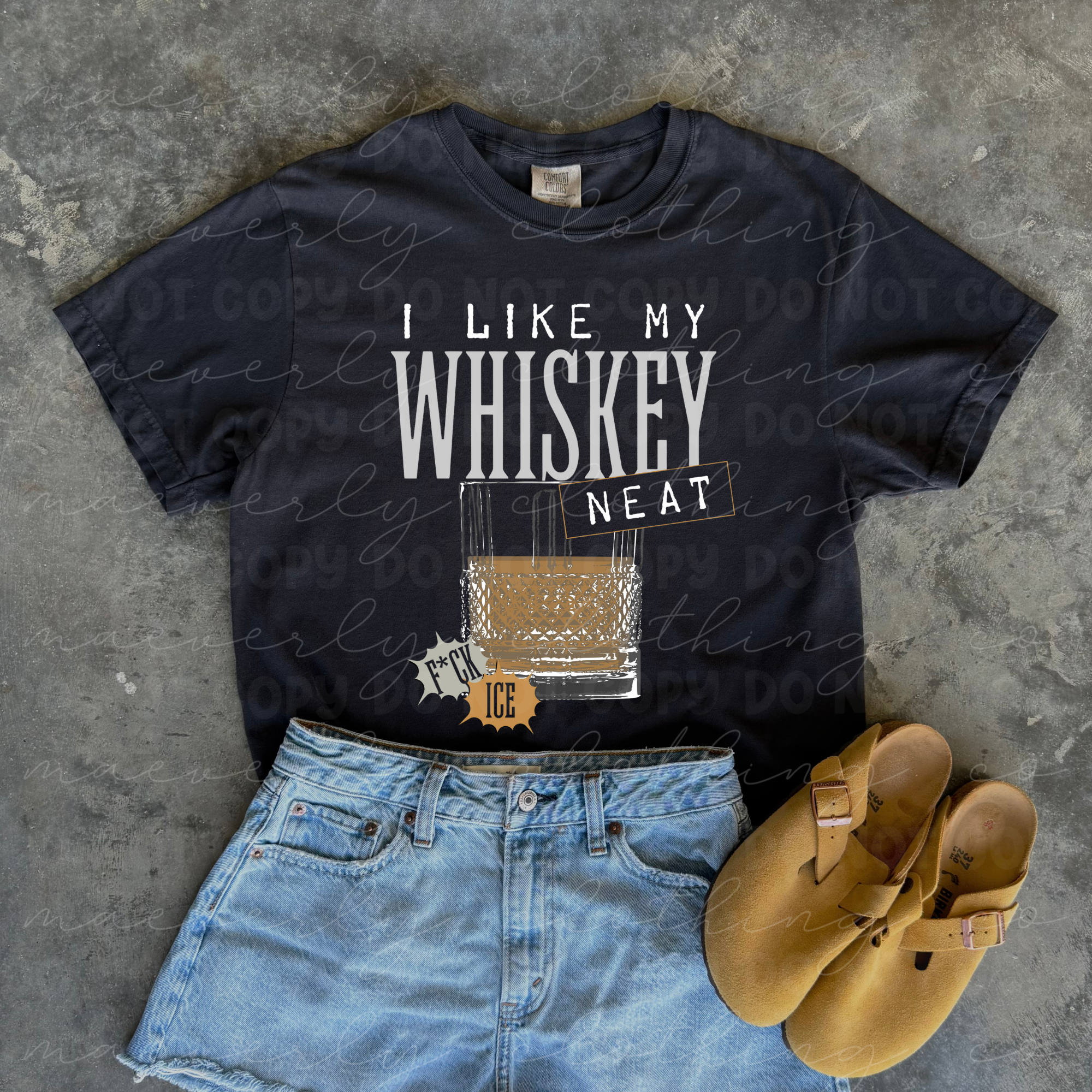 I Like My Whiskey Neat Graphic