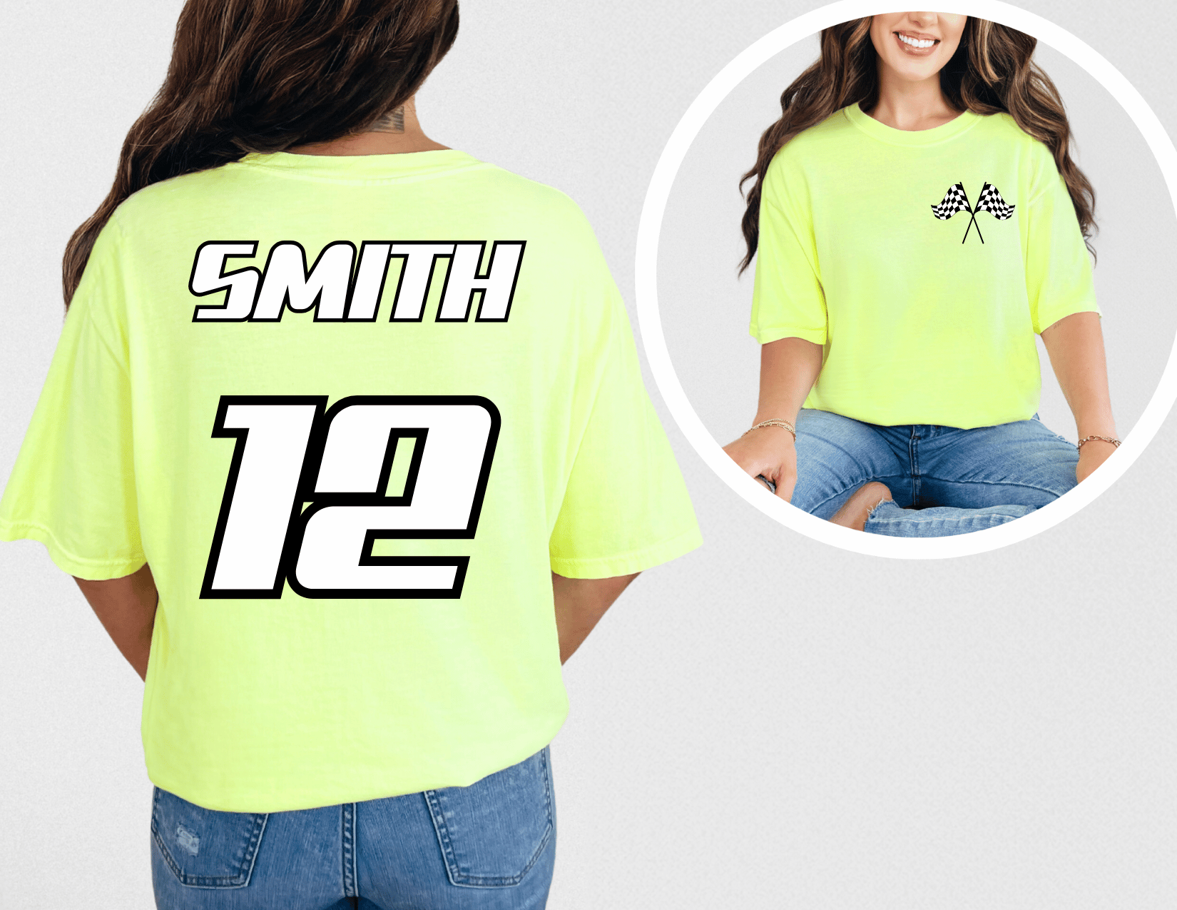 Jersey Style Custom Race Name/Number Graphic