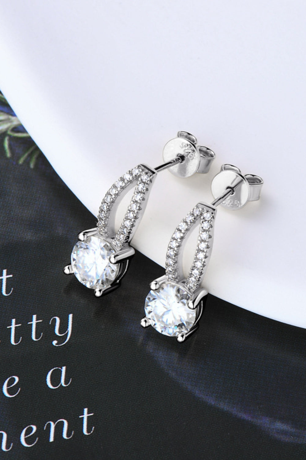 1 Carat Total Moissanite 925 Sterling Silver Earrings