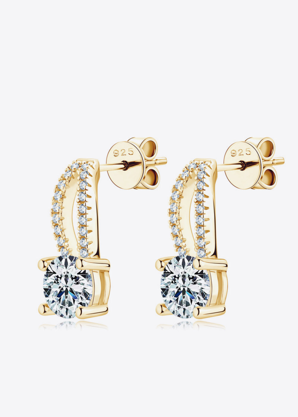 1 Carat Total Moissanite 925 Sterling Silver Earrings