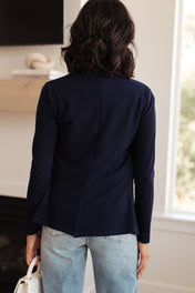 Fitted Blazer in Navy
