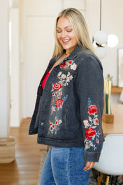 Lovely Visions Flower Embroidered Jacket