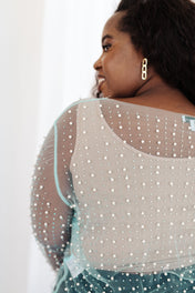 Pearl Diver Layering Top in Light Cyan
