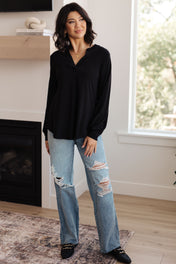 Relatively Relatable V-Neck Top