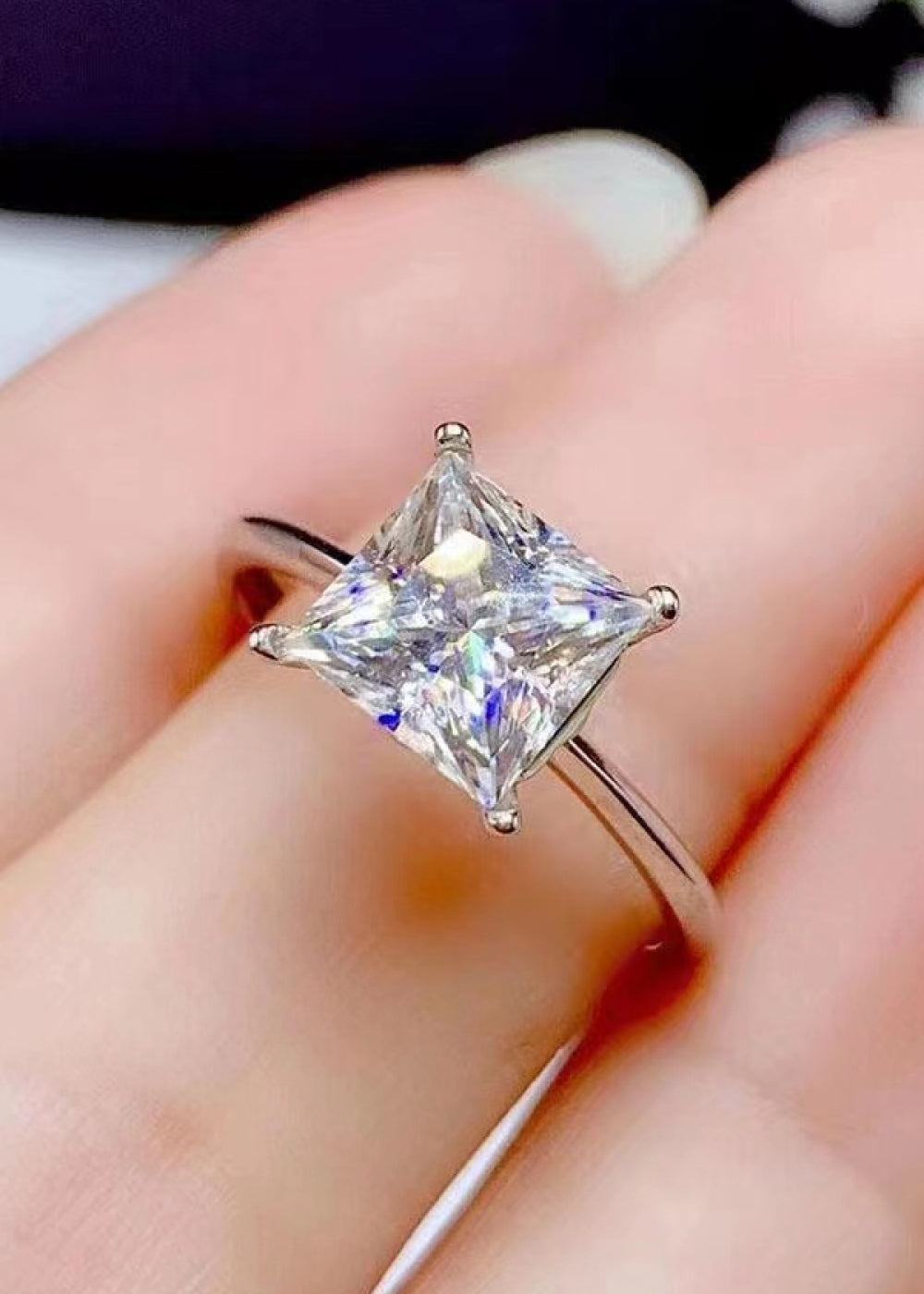 5 Carat Moissanite Solitaire Ring