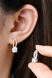 1 Carat Total Moissanite 925 Sterling Silver Earrings