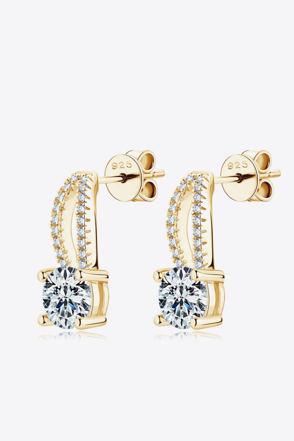 1 Carat Total Moissanite 925 Sterling Silver Earrings
